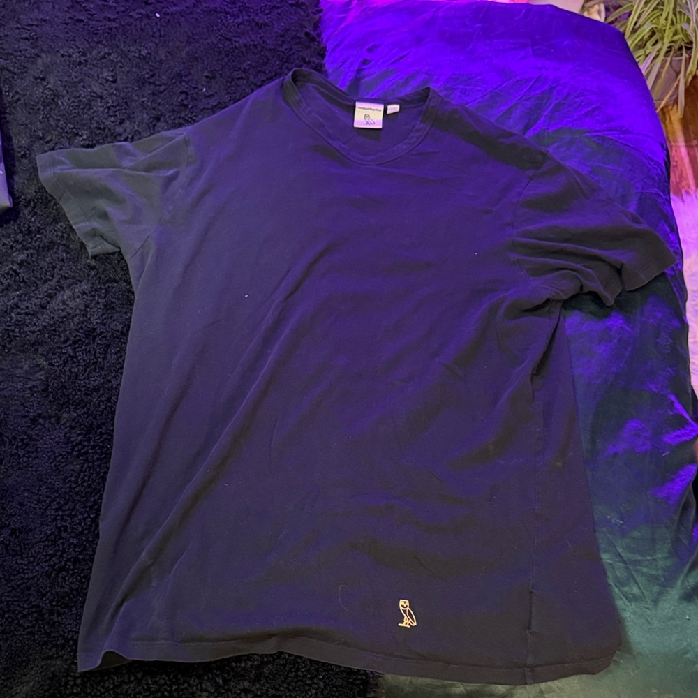 OVO Navy Tee with Gold Logo
